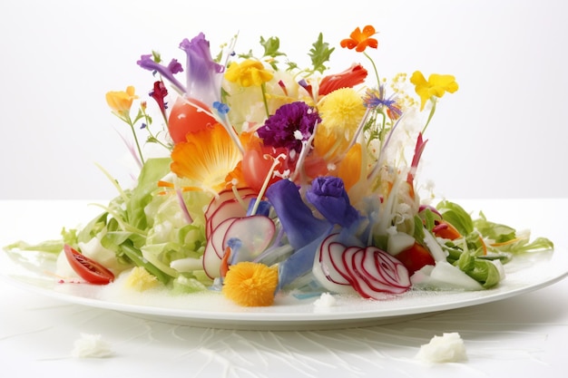 Farfurie colorată cu salată